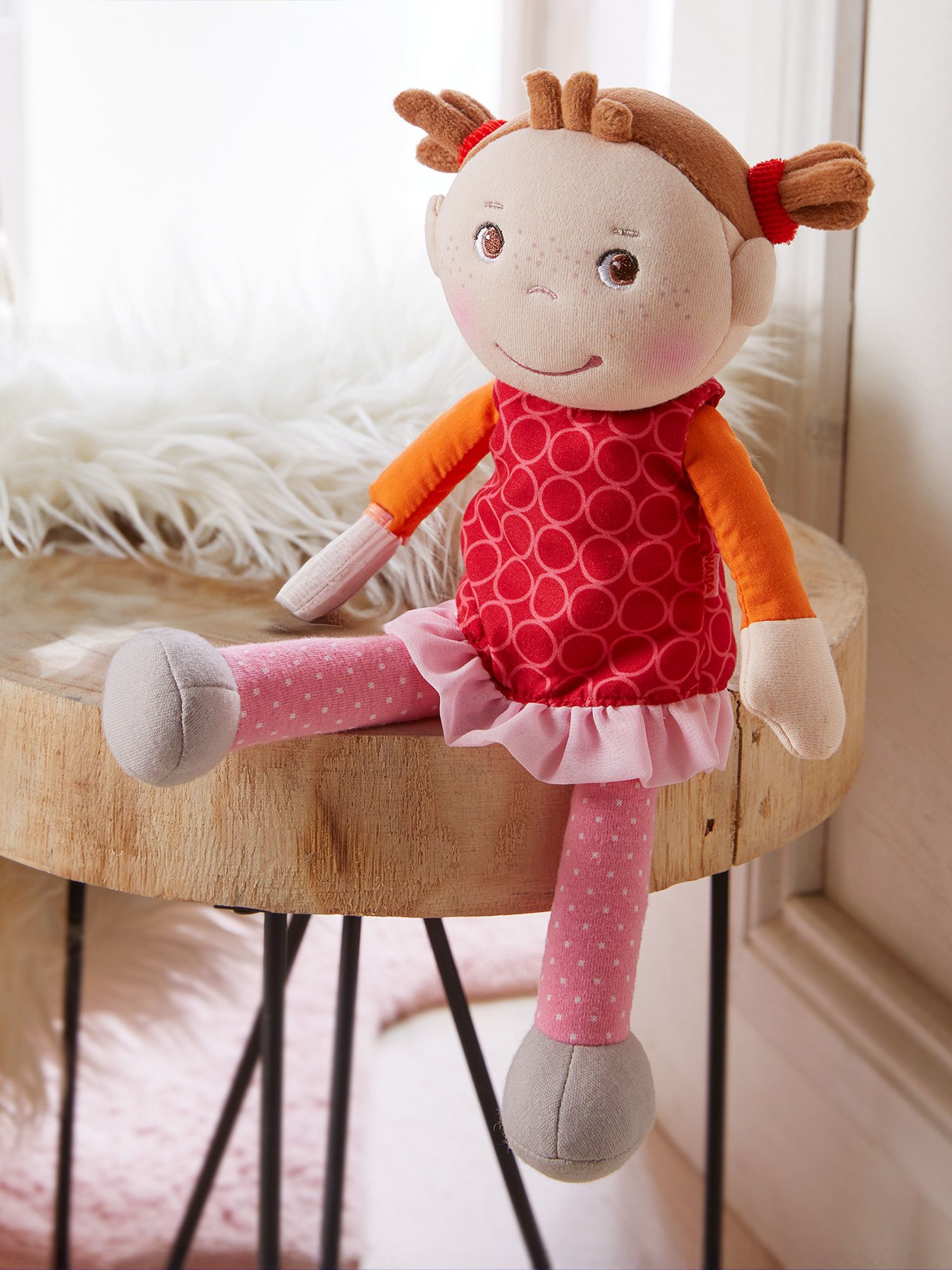 HABA Stoffpuppe Kuschelpuppe Mirka, 25 cm