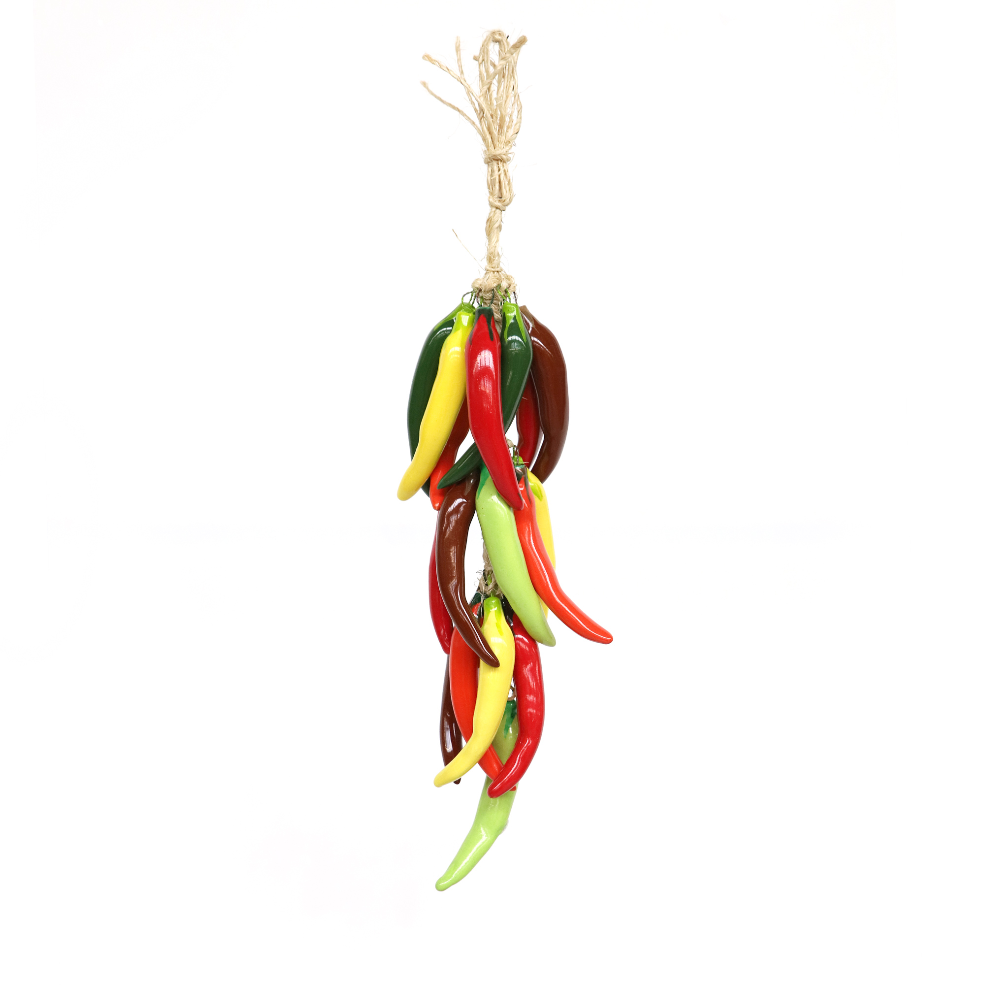 19er Peperoni-Zopf aus Keramik, multicolor, H 43 cm, B 10 cm, L 10 cm von fischer's lagerhaus