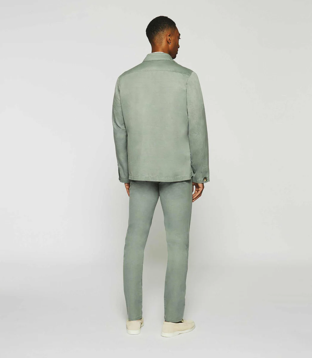 Veste en coton lin kaki AQUA
