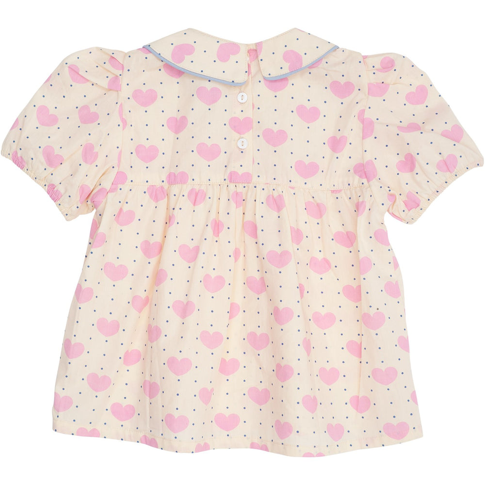 Køb COPENHAGEN COLORS Heart Aop Heart & Dots Bluse