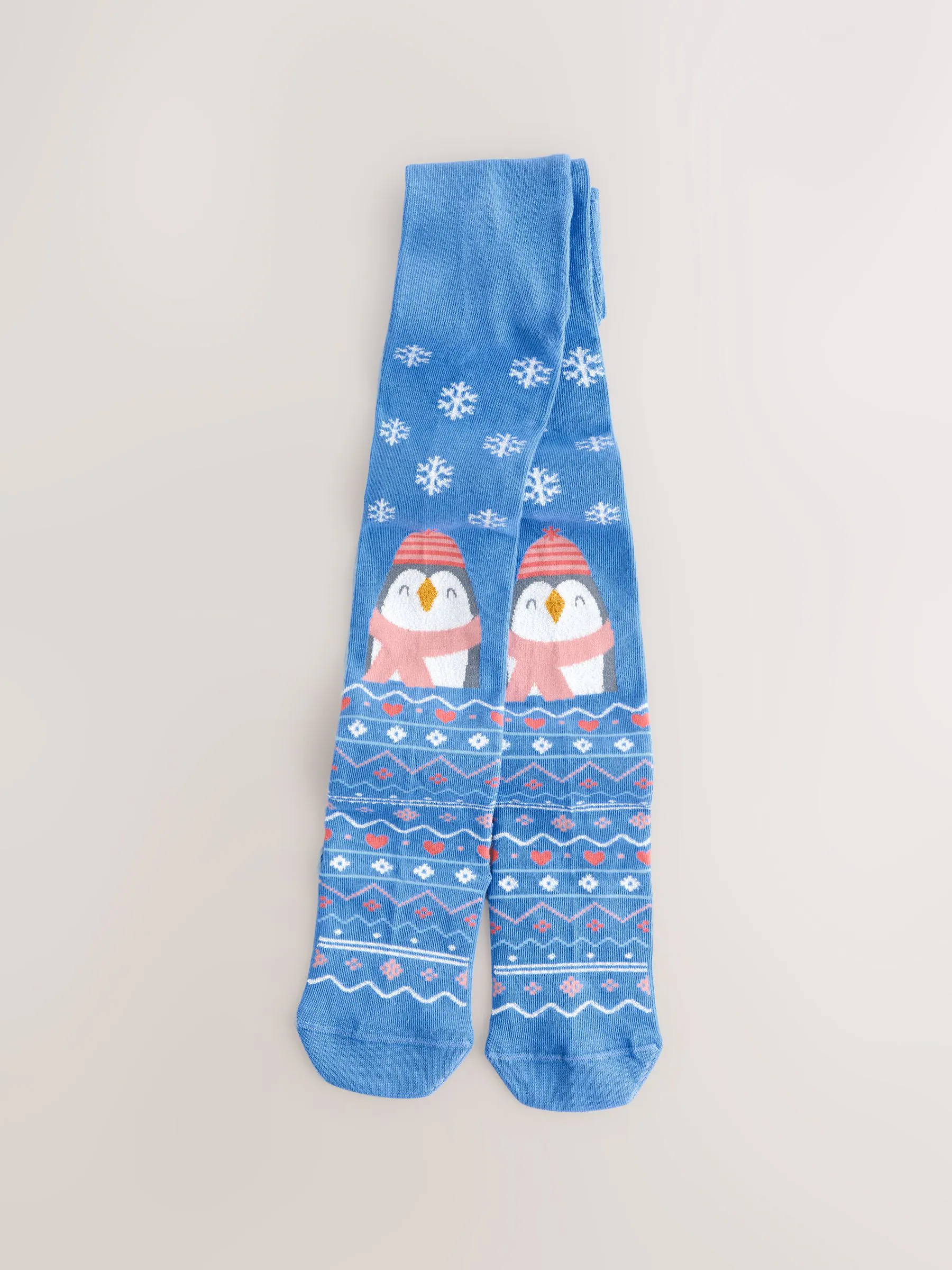 Blauw pinguïn - Kerstmaillot met hoog katoengehalte