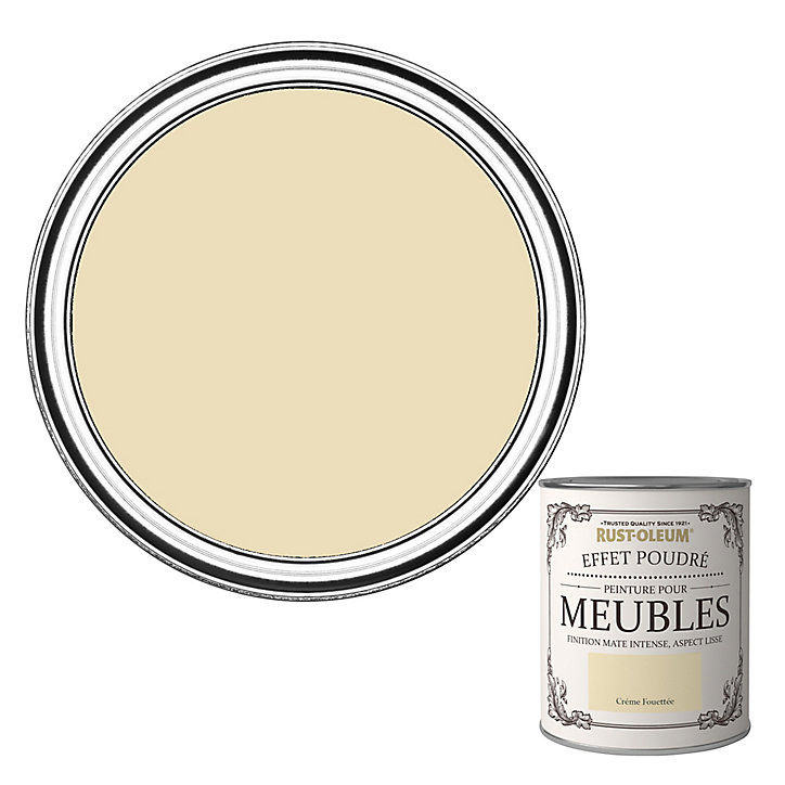 Peinture pour meubles Rust-Oleum crème fouettée effet poudré mat intense 125ml
