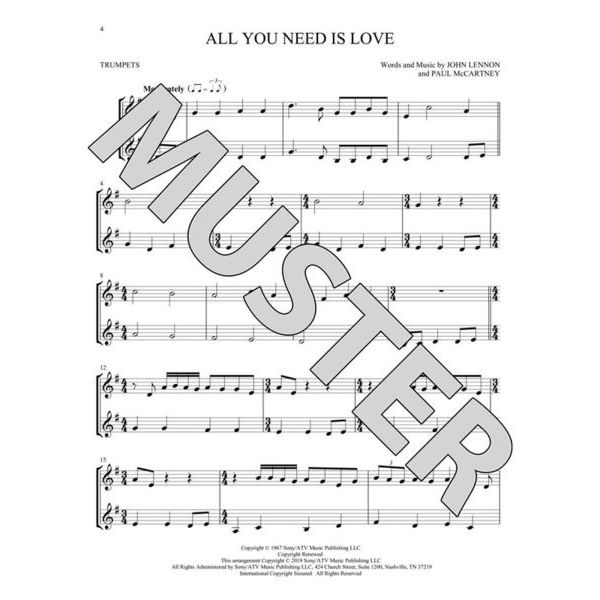 Hal Leonard The Beatles For Two Trumpets
