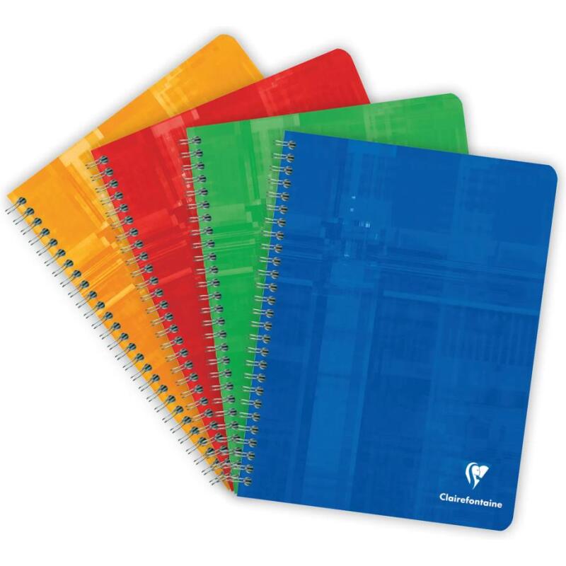 Cahier reliure intégrale 17x22 cm 120 pages grands carreaux - Assortis