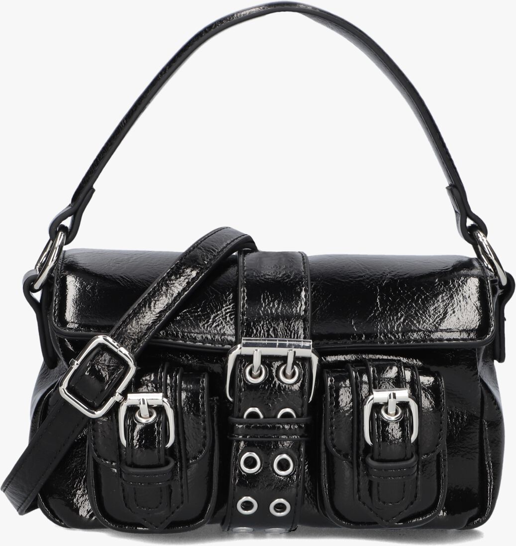 zwarte núnoo schoudertas small honey buckle recycled