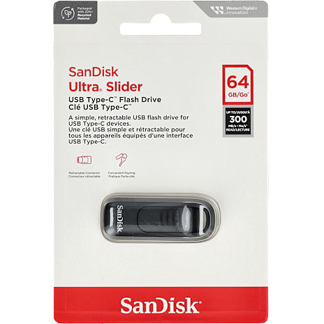 SanDisk ultra slider USB-stik 64GB