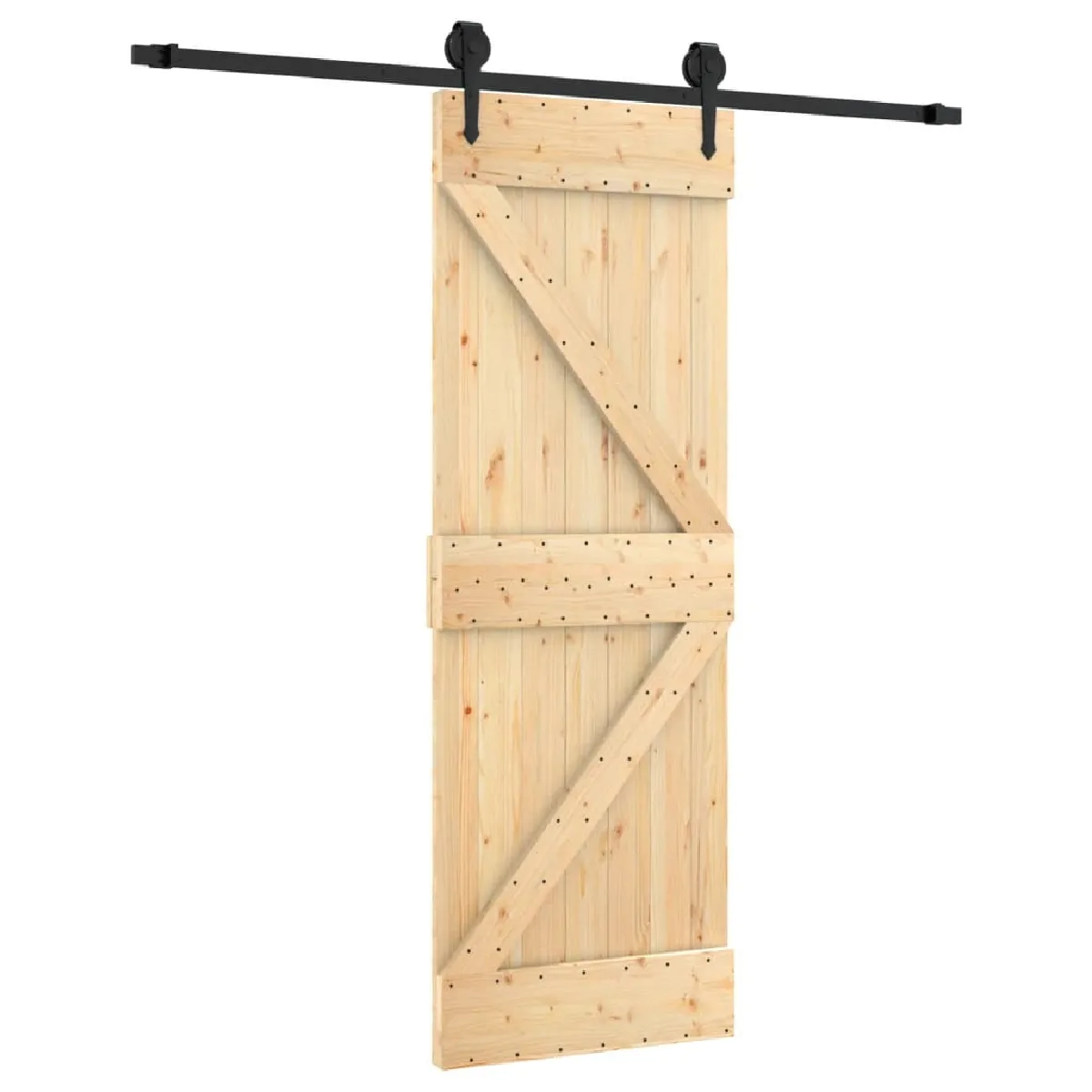 vidaXL Porte coulissante pin massif 70x210 cm avec kit