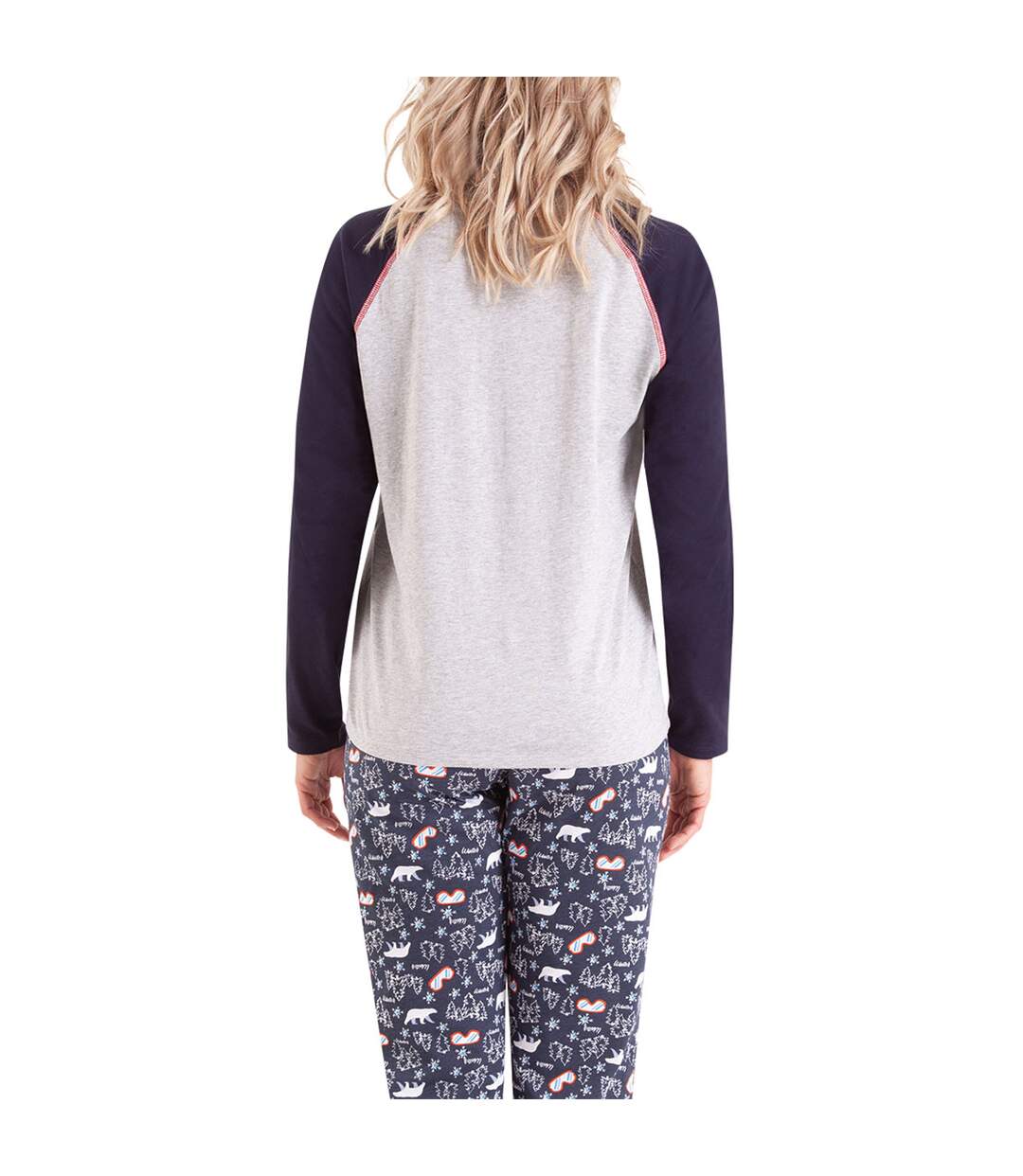 Pyjama long col rond femme Family