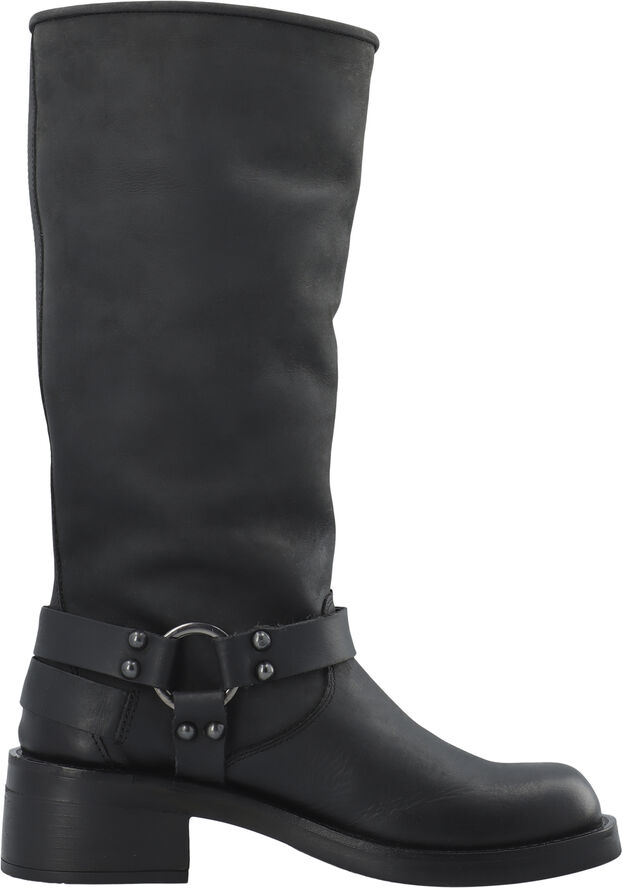 Bianco BIAHARPER Bikerboot Pull Up Leather Black
