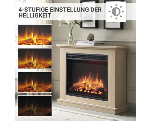 Elektrische haard Balderia Phanos licht eiken 2000 watt