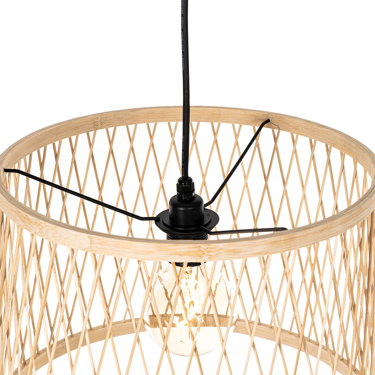 Landelijke buiten hanglamp rotan 3-lichts - Calamus