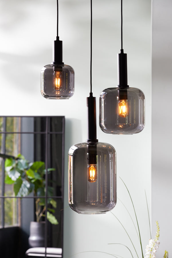 Light & Living - Hanglamp LEKAR - Ã21x37cm - Grijs