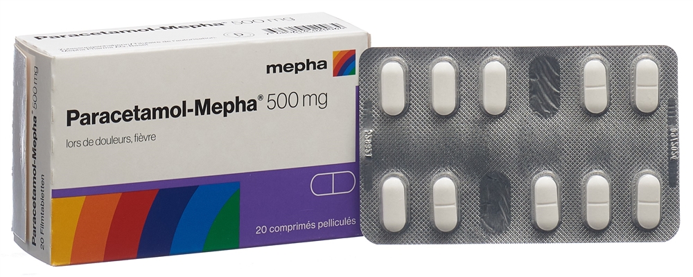 PARACETAMOL Mepha Filmtabl 500 mg Blist 20 Stk