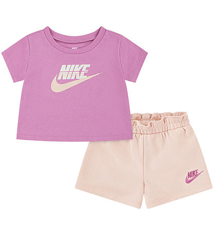 Nike Shorts Set - T-Shirt/Shorts - Gewaschen Coral