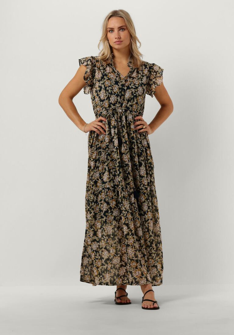 CIRCLE OF TRUST donkergroene circle of trust maxi jurk sophia dress