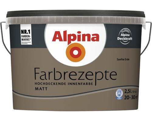 Alpina muurverf kleur recepten Gentle Earth 2.5 l