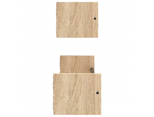 VIDAXL - Etagère murale étagères murales avec barres 2 pcs chêne sonoma 60x16x14 cm