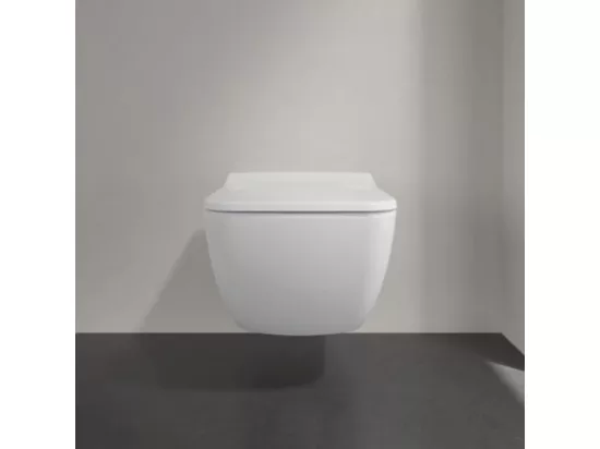 WC suspendu sans bride VILLEROY ET BOCH Venticello avec abattant slim à recouvrement
