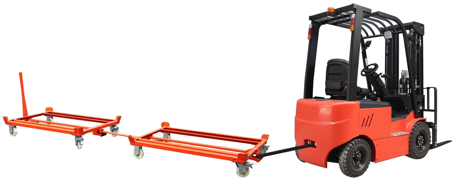 Schefer PFG Premium palletchassis voor gaasboxen en Europallets, draagvermogen 1000 kg met verbindingsstang