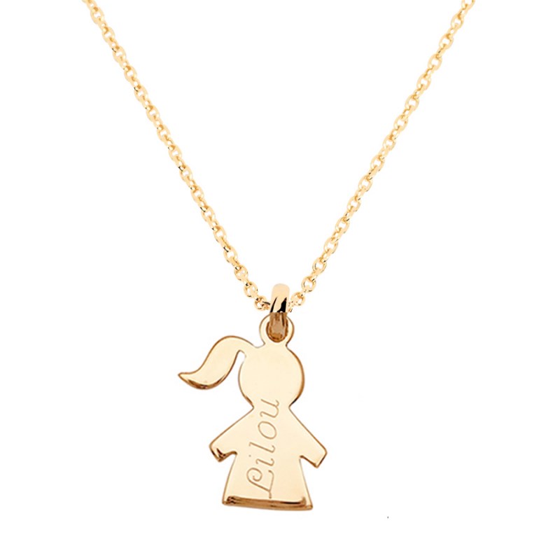 Collier enfant petite fille plaqué or 3 microns