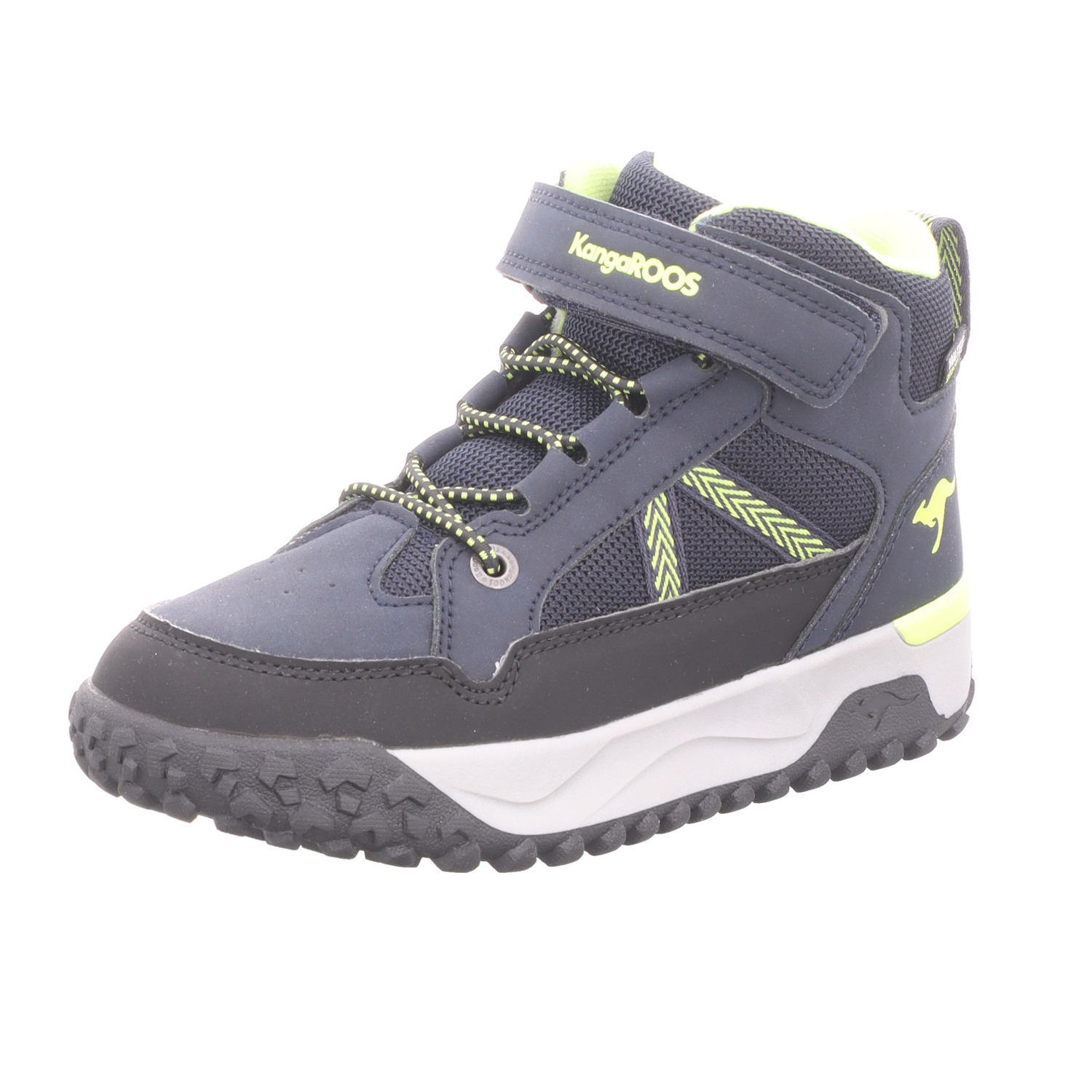 KangaROOS Kinder-Jungen-Stiefelette K-NB Garp EV Blau-Weiß-Gelb