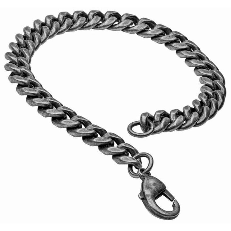 Bracelet gris en acier oxydé