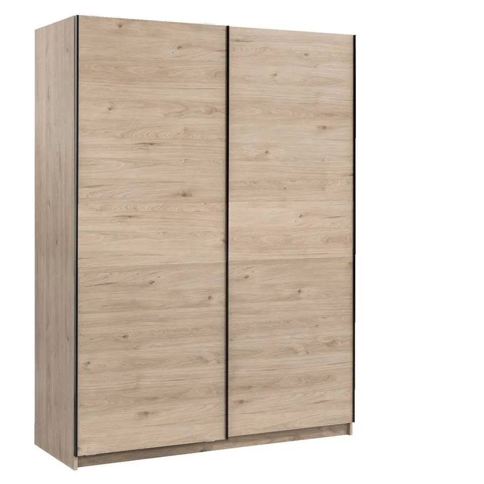 Schuifdeurkast Genua - eikenkleur - 204x150x60 cm