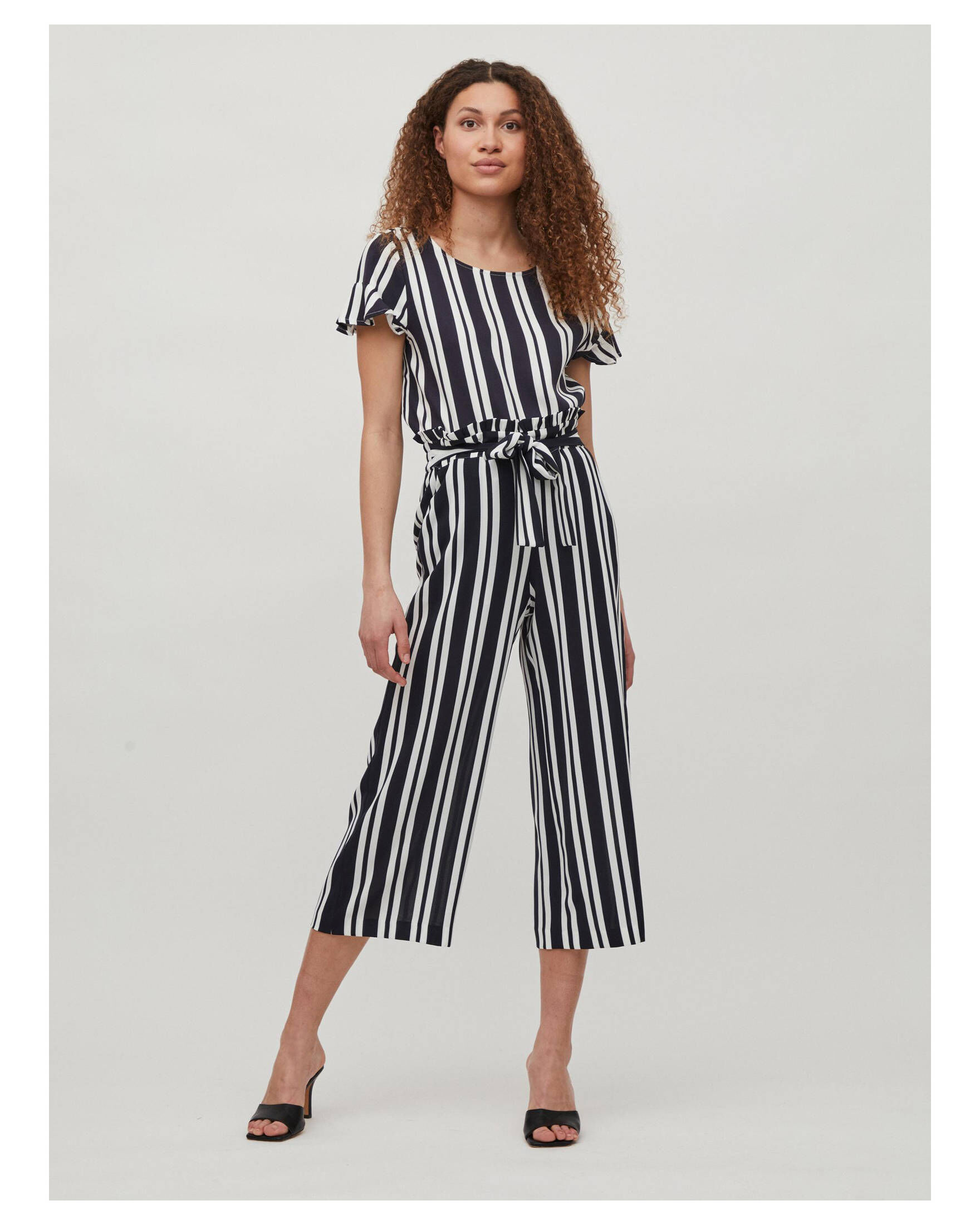 Vila| Damen Hose VIRASHA NEW HW CROPPED WIDE PANT/LC