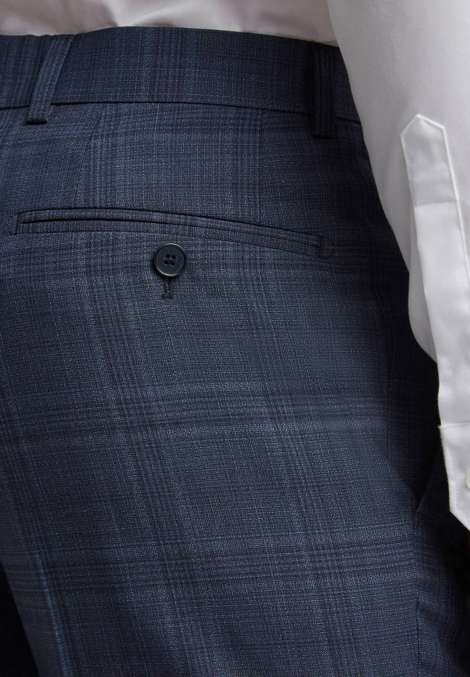 Ted Baker| Herren Anzughose Navy Tonal Check