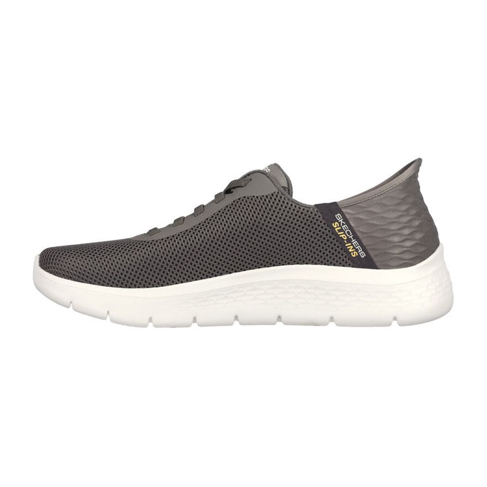 Skechers GO WALK FLEX-HANDS UP - Chaussures running Homme brown
