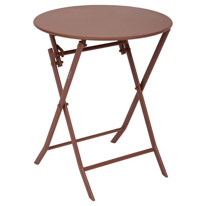 Ensemble table de jardin pliante ronde + 2 chaises GREENSBORO Acajou