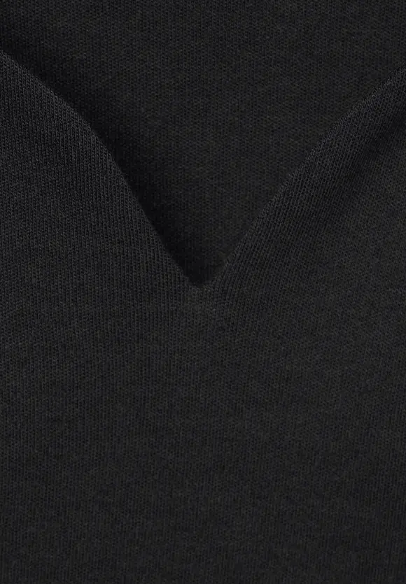 Shirt mit Herz-Ausschnitt - Black