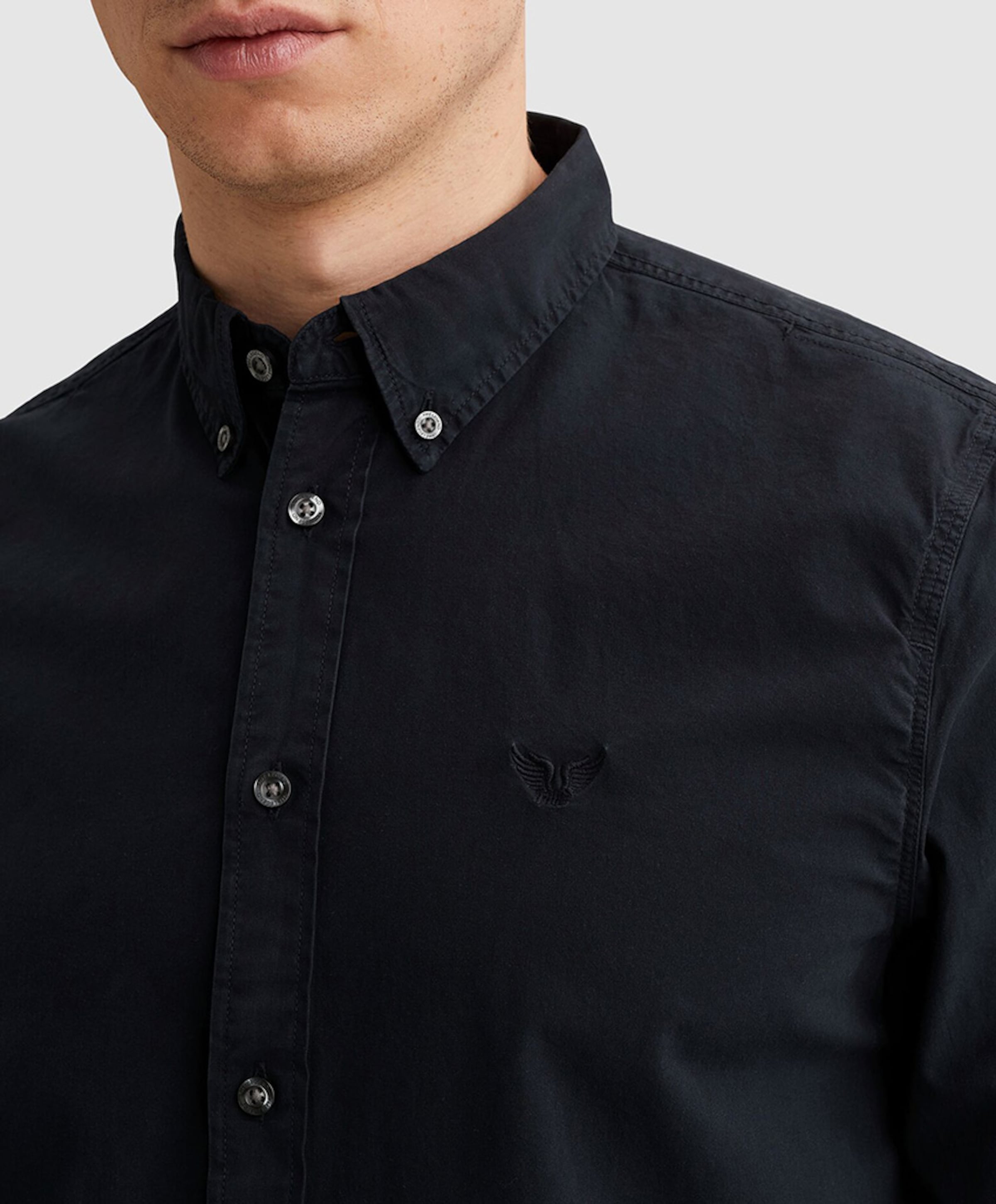 PME Legend Heren overhemd lange mouw blauw