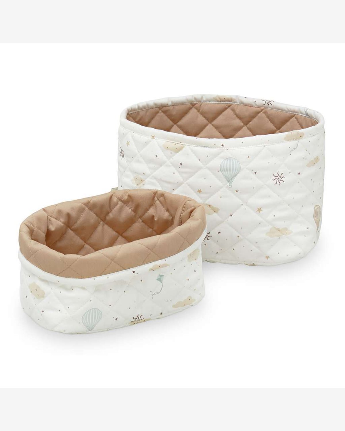 Oppbevaringskurv 2pk – Quilted – Økologisk