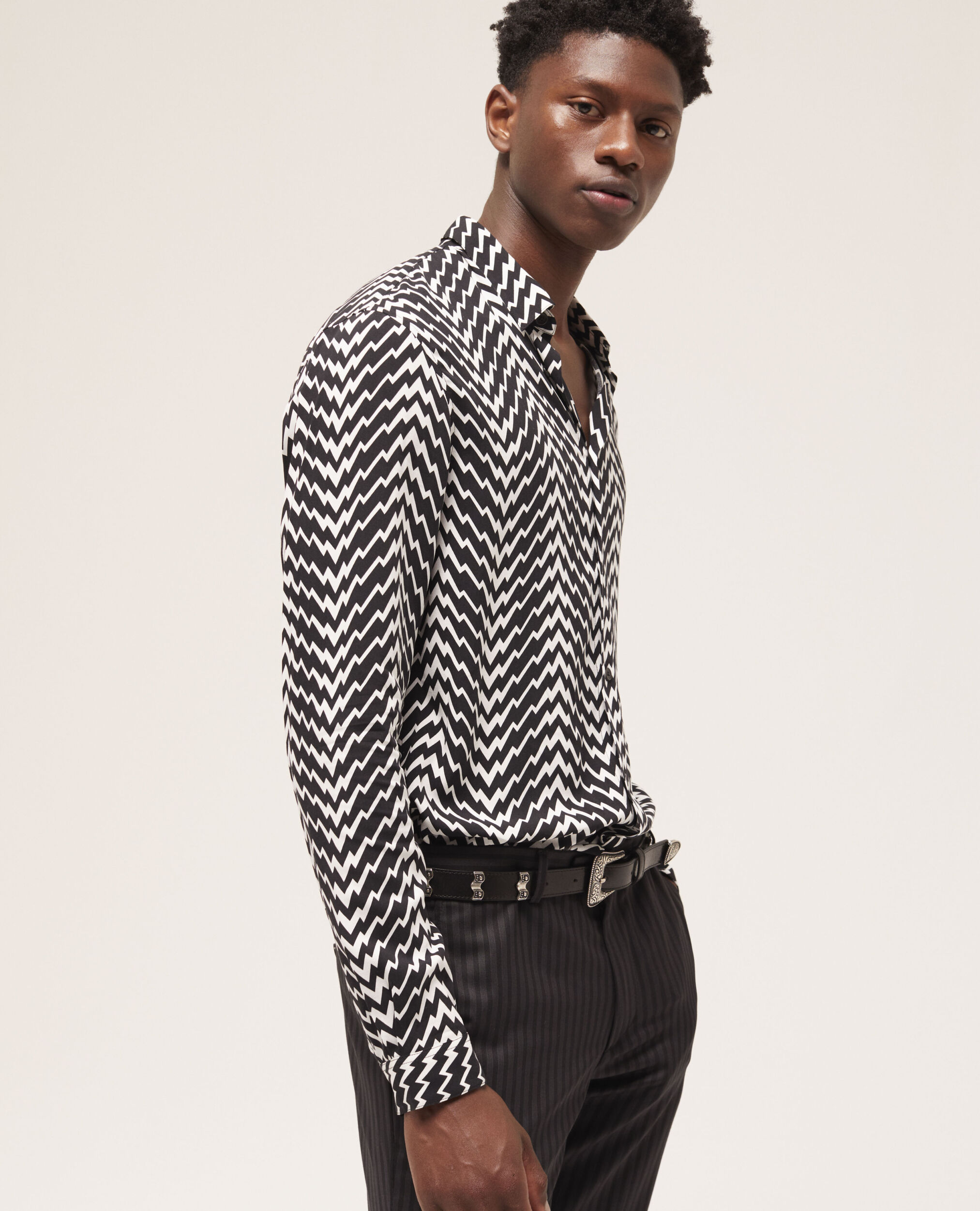 Chemise col classique imprimée