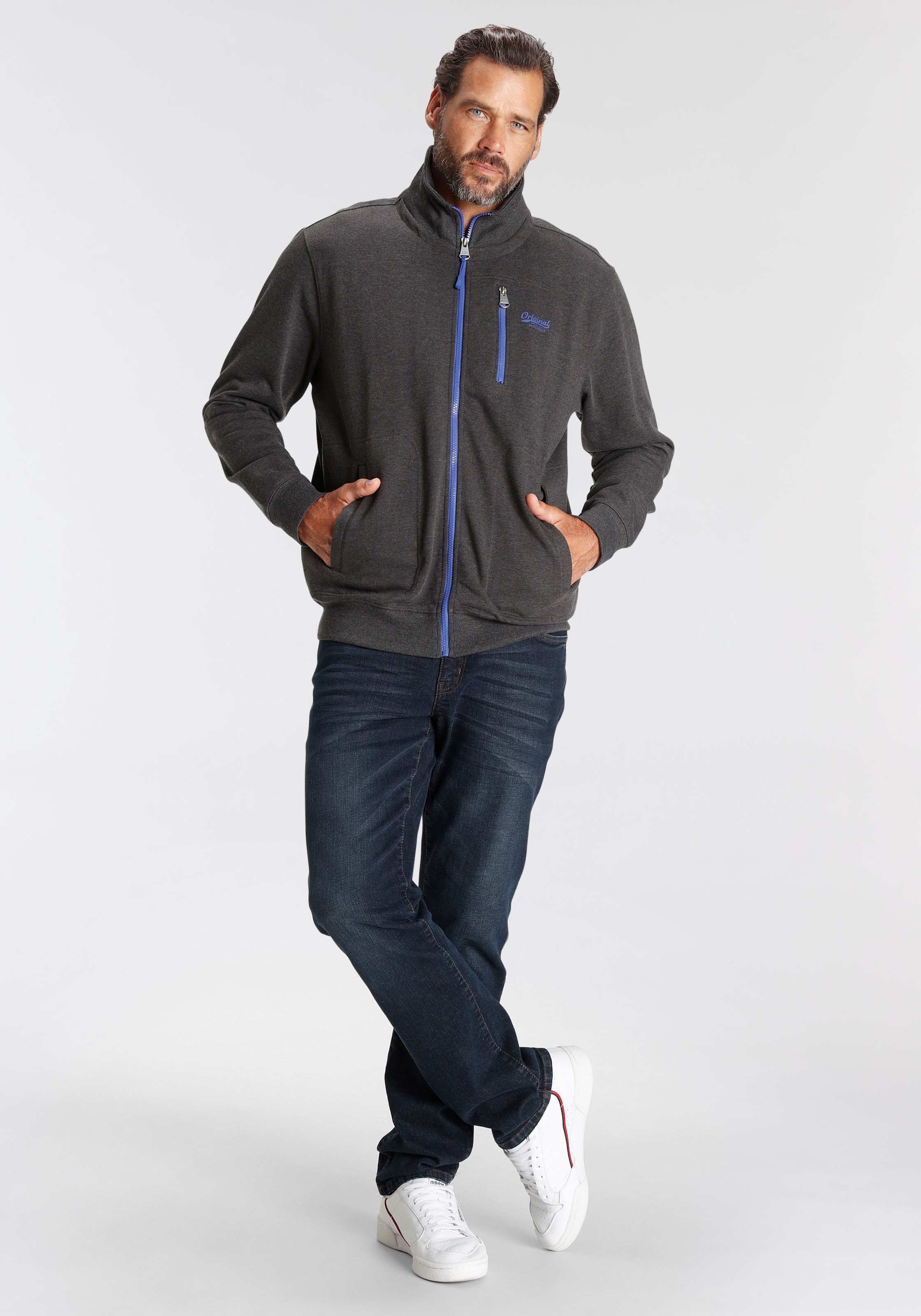 Man's World Sweatjacke , mit kontrastfarbigem Reissverschluss