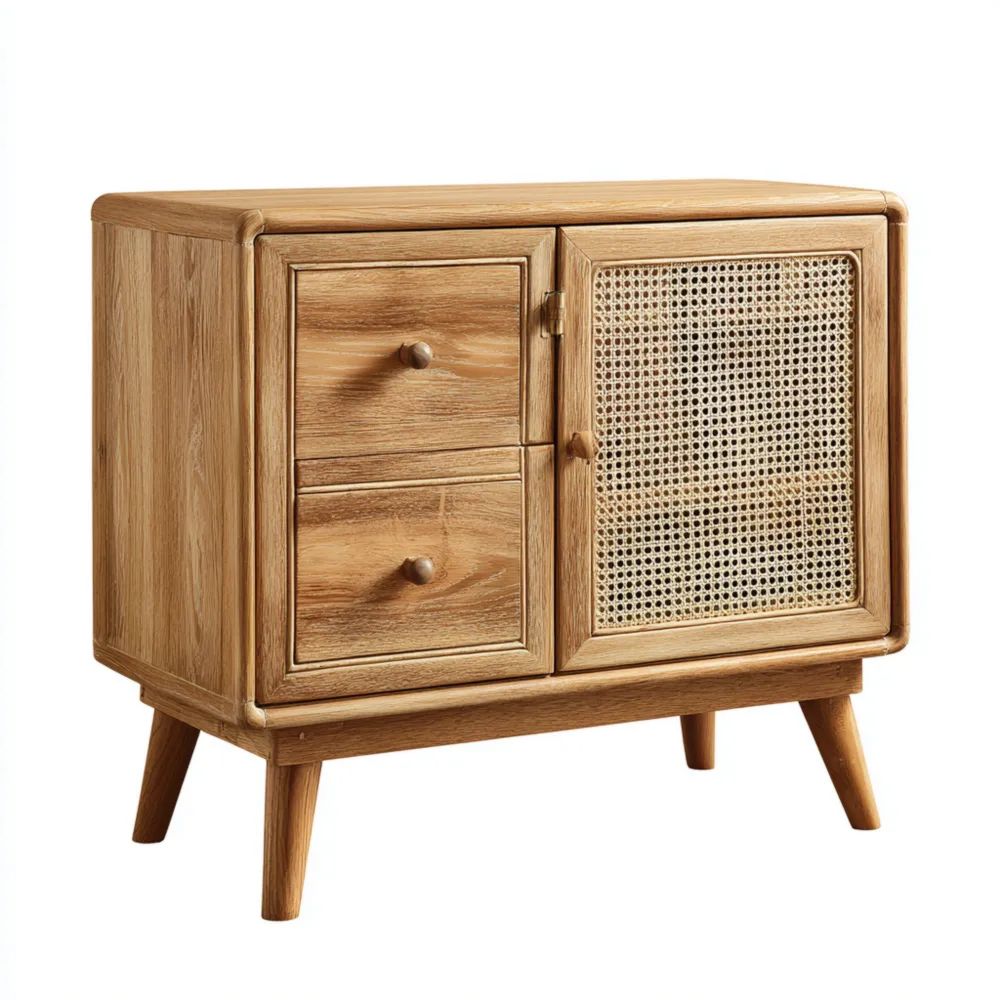 Aufbewahrungsschrank Eichenholz 80x40x75 cm - Natürlich - Skandinavisc