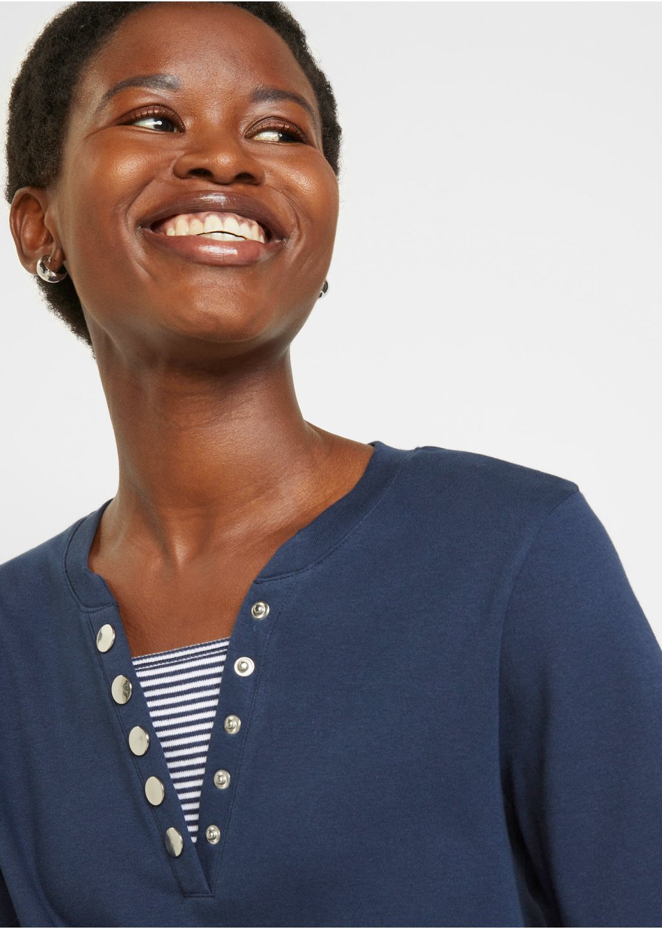 T-shirt coton manches longues style 2 en 1
