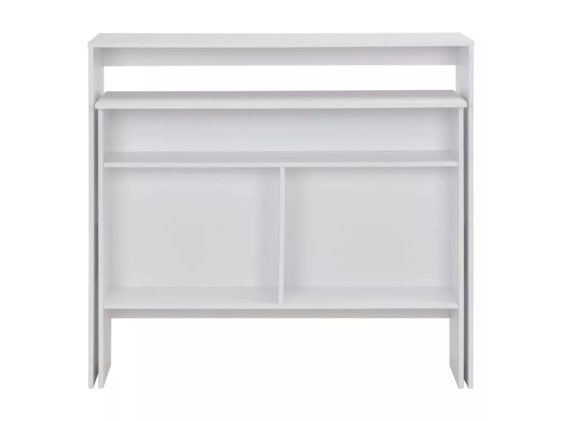 Table de bar avec 2 dessus de table Blanc 130 x 40 x 120 cm