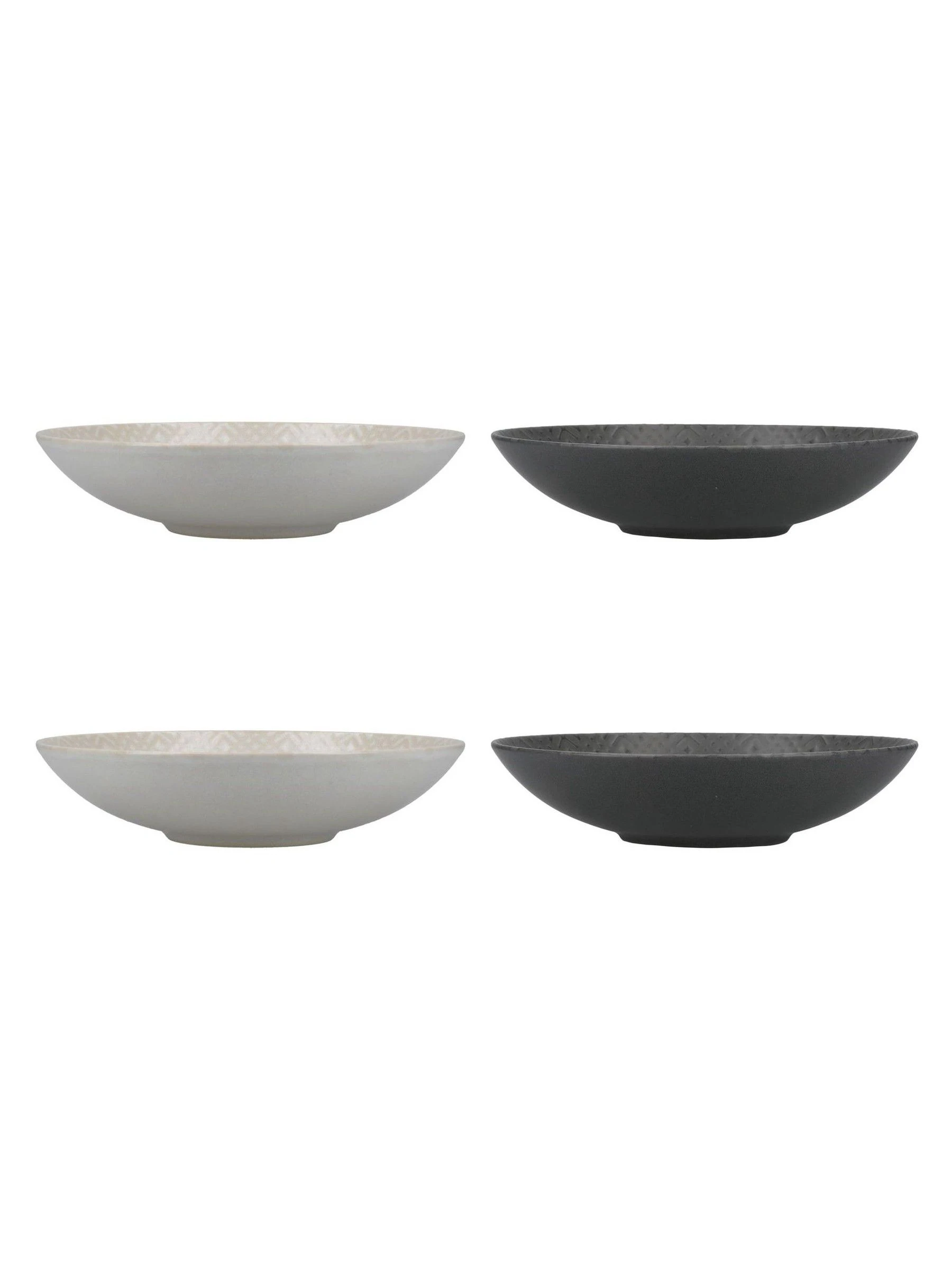 Kitchencraft Set of 4 Shallow Stoneware Pasta Bowls