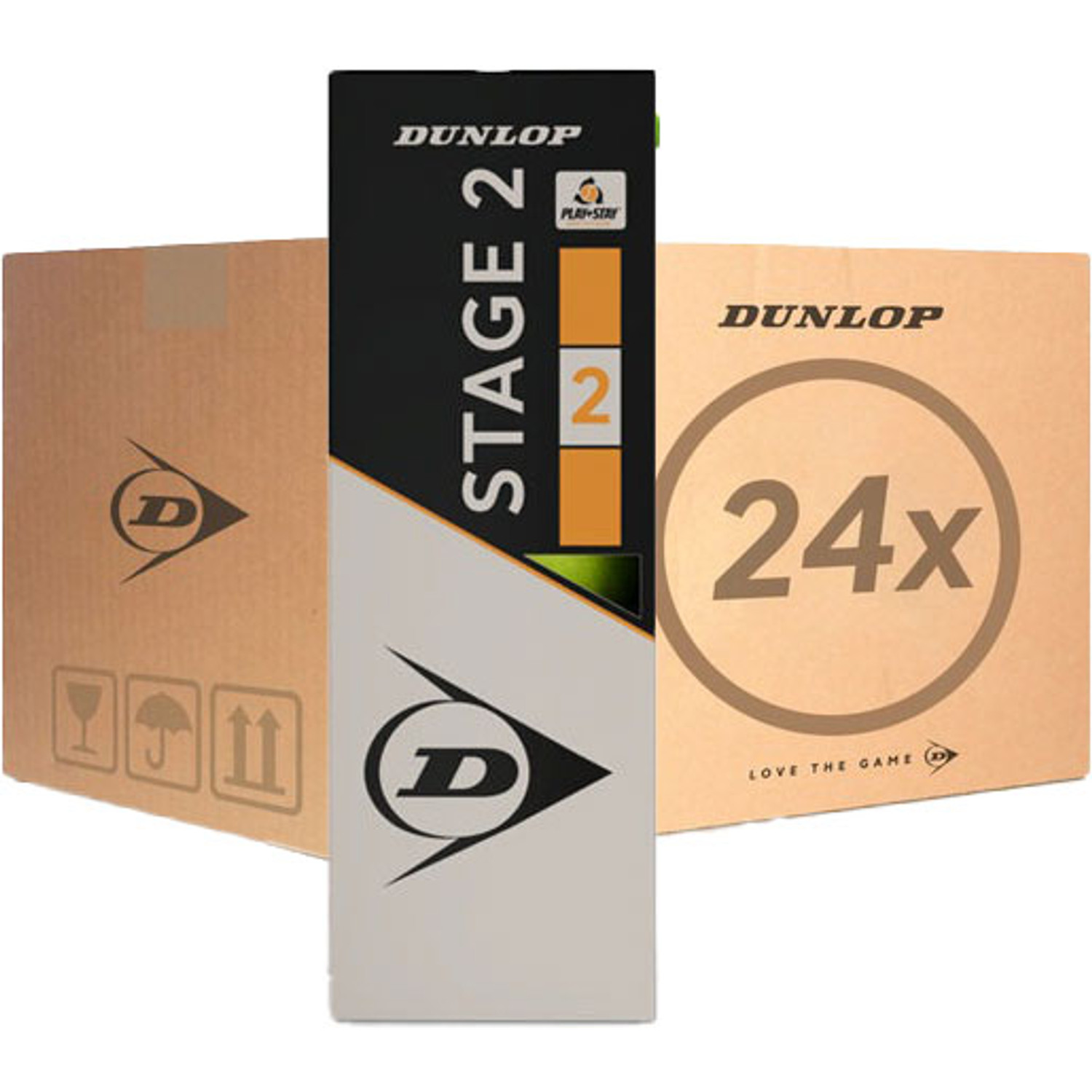 Dunlop Stage 2 Oranje/Geel 24x3st. (6 Dozijn)