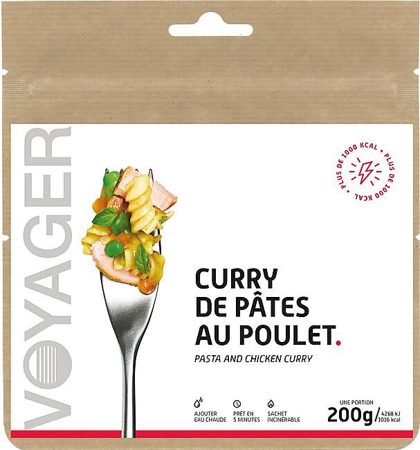 VOYAGER - CURRY DE PATES AU POULET 1016 KCAL