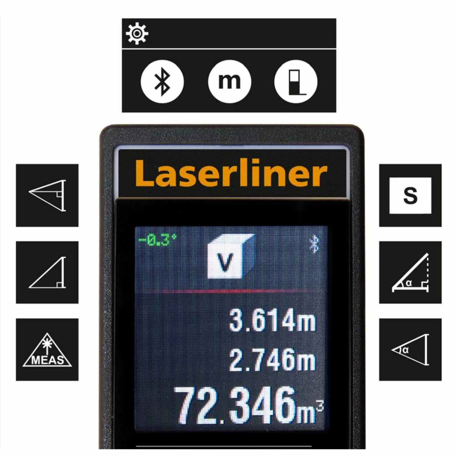 Laserliner LaserRange-Master T7 Afstandsmeter met touchscreen in tas - 70m