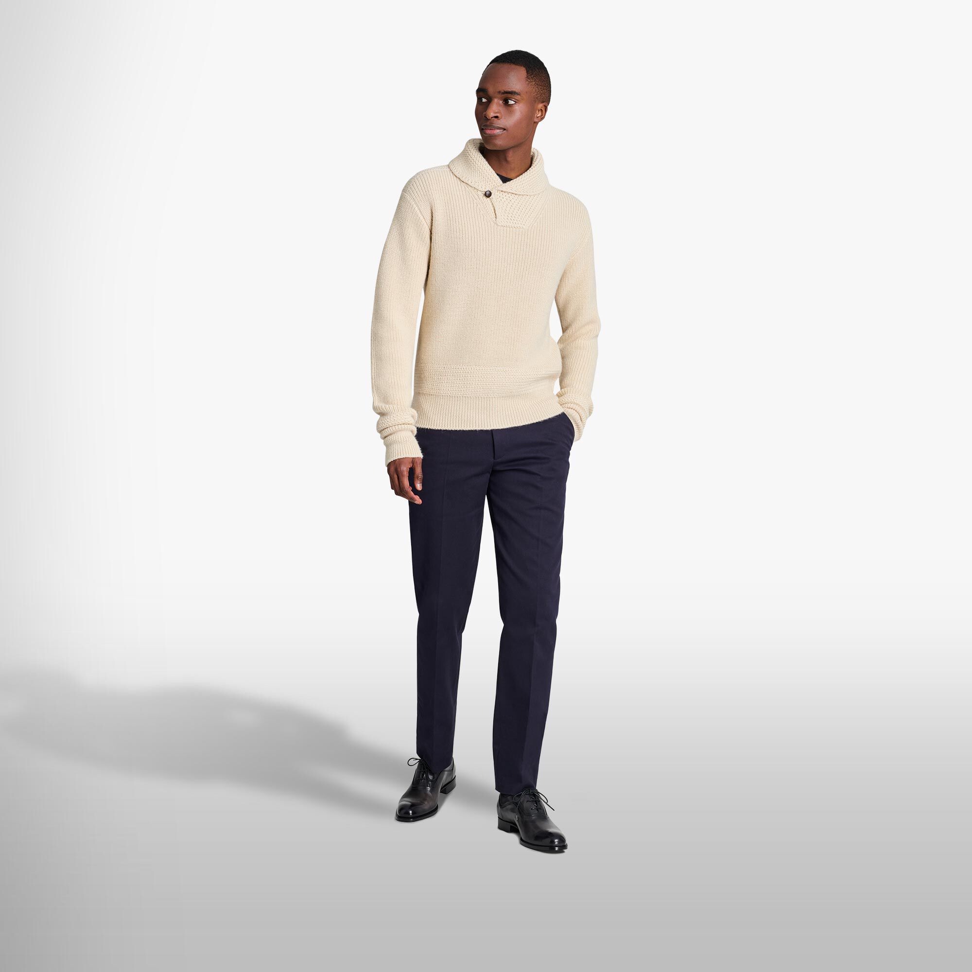 Pull Avec Col Châle