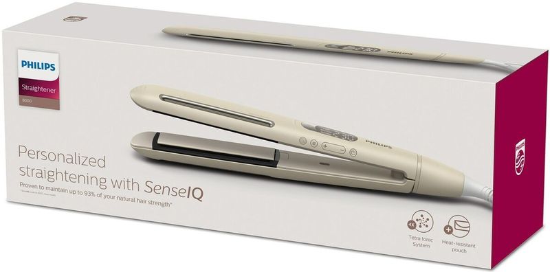 Philips - Series 8000 SenseIQ - Haar Stijltang - Zwart - Keramische Plaatjes