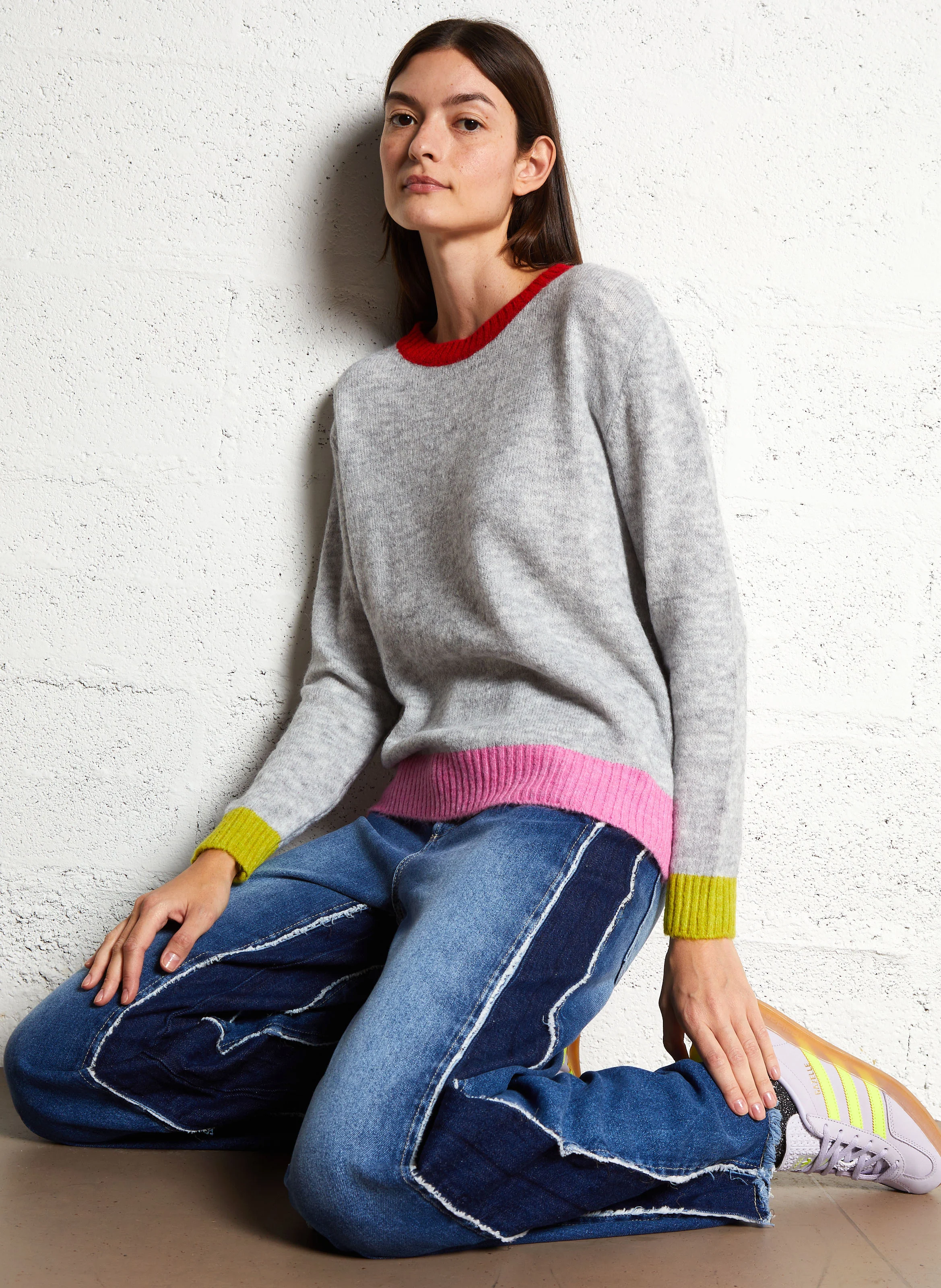 Jean droit en coton | Bleu