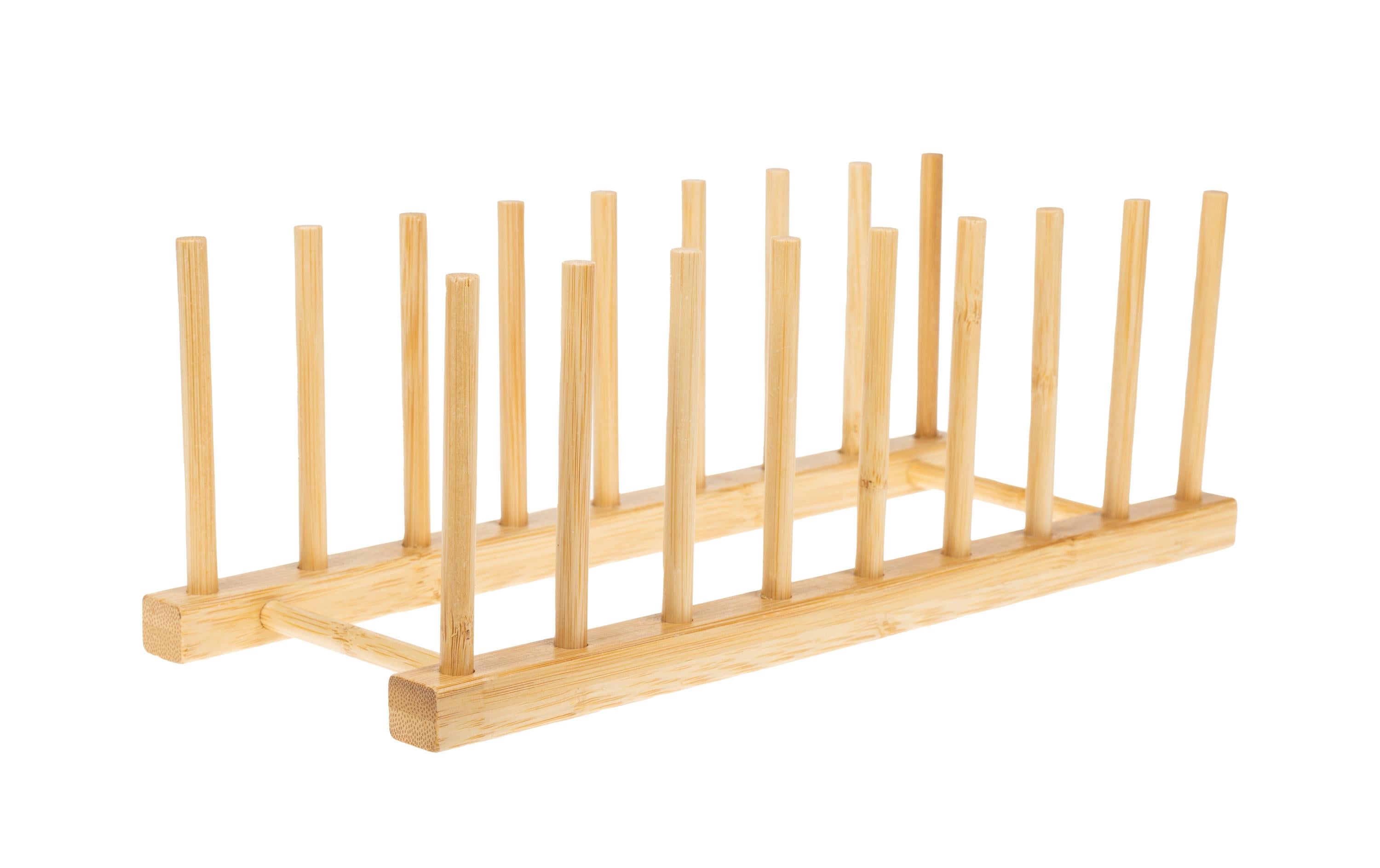 Tellerhalter BraunTeller- und Deckelständer aus Holz