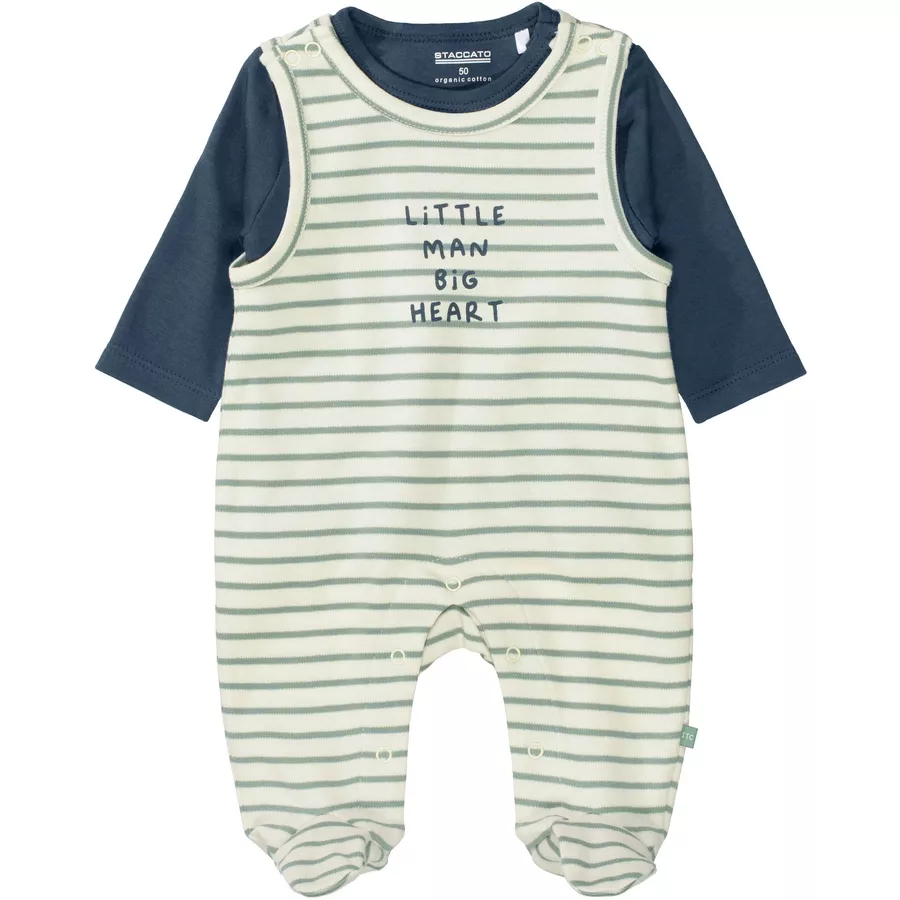 STACCATO Strampler+Shirt ivory gestreift