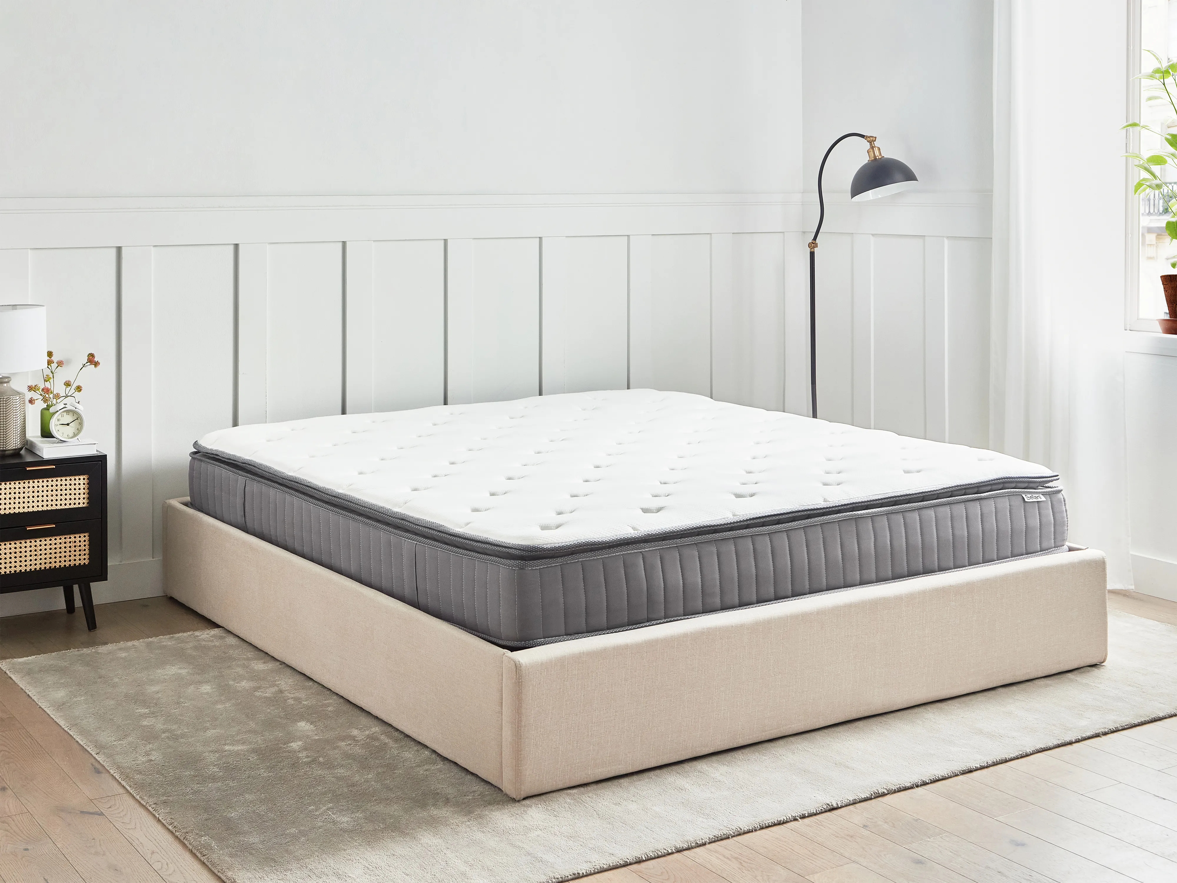Pocketveringmatras met gel en traagschuim PLEASANT H3/4 Hard 180 x 200 cm