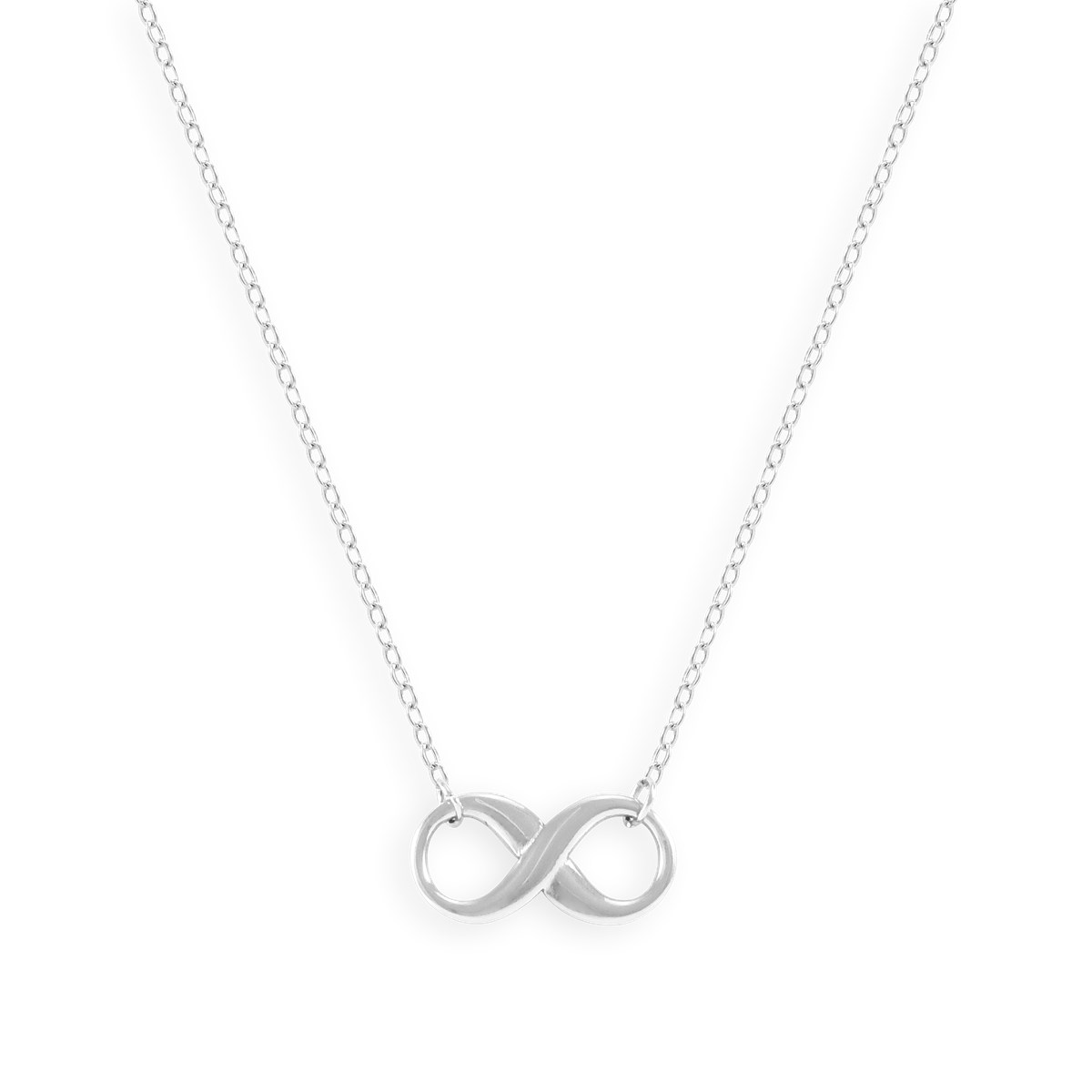 Collier infini en acier argenté
